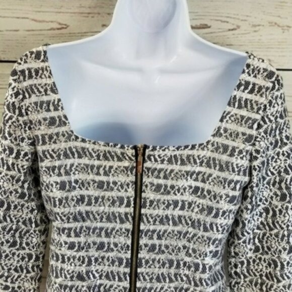 JESSICA SIMPSON quarter sleeve lace shift dress gray Women's size 2 - Picture 6 of 8